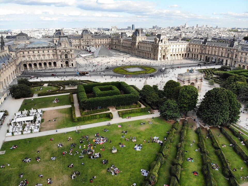 jardin de tulerias desde las alturas